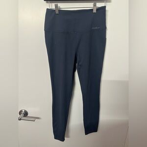 $50!! Eddie Bauer Women’s Blue Nylon Athletic Leggings Size M. FREE SHIPPING